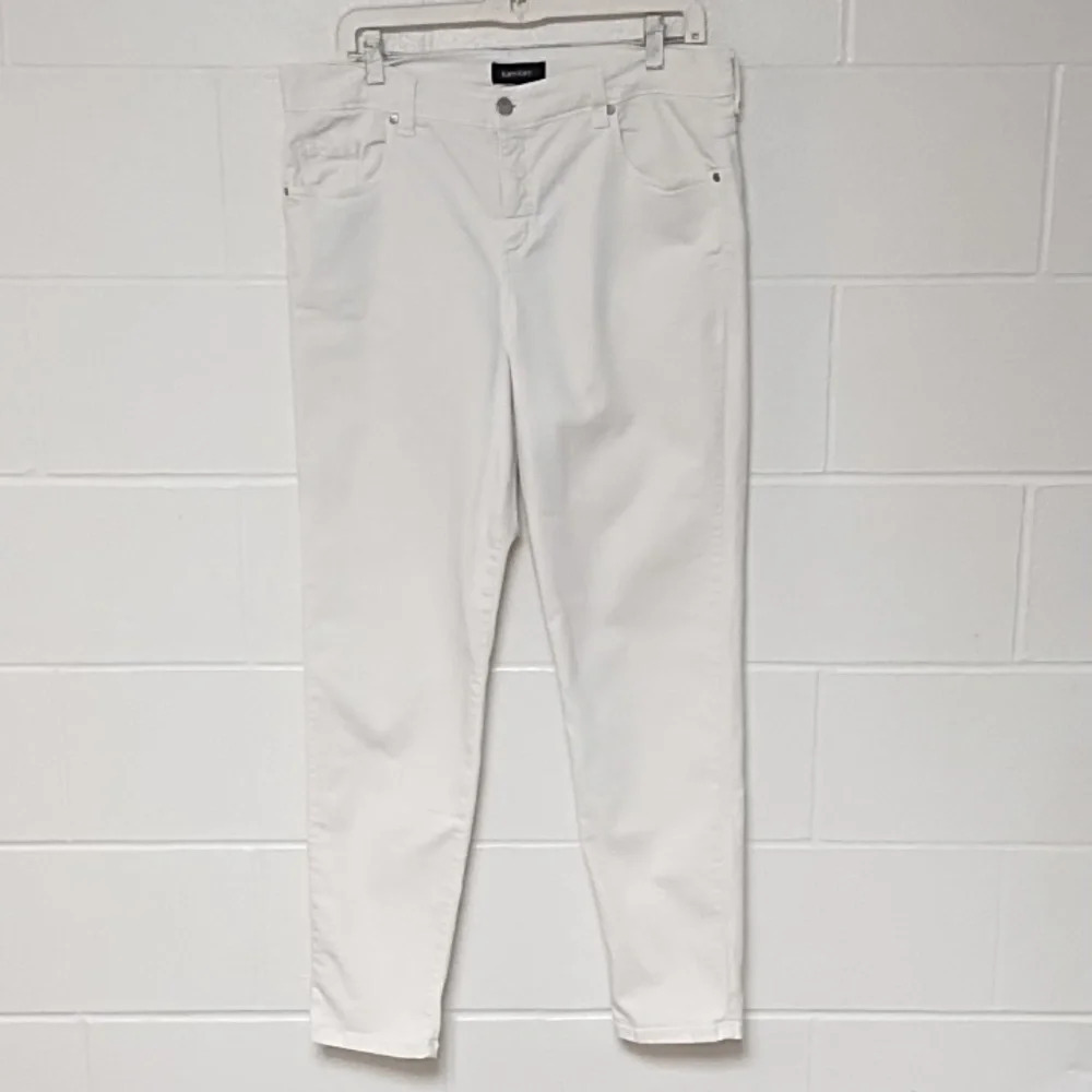 Karen Kane White HIgh Rise Stretch Denim Skinny Jeans Full Length